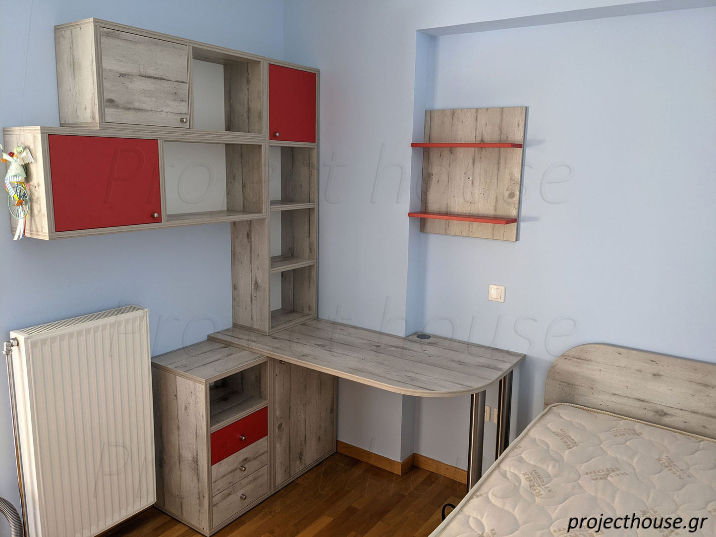 #409 - Γραφείο σύνθεση / συνολικό μήκος 180 εώς 220 cm