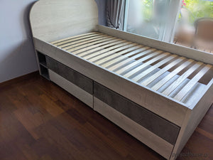 Κρεβάτι με 4 συρτάρια για ρούχα