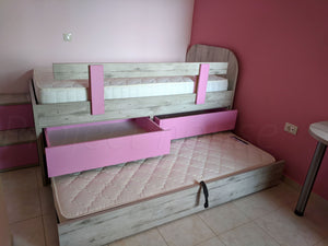 #107 - Κρεβάτι με 2 συρτάρια και δεύτερο κρεβάτι μαζί