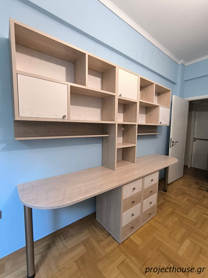 #801 - Γραφείο σύνθεση / συνολικό μήκος 190 εώς 220 cm