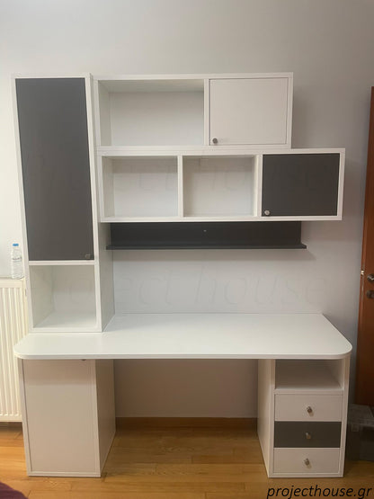 #408 - Γραφείο σύνθεση / συνολικό μήκος 150 εώς 180 cm