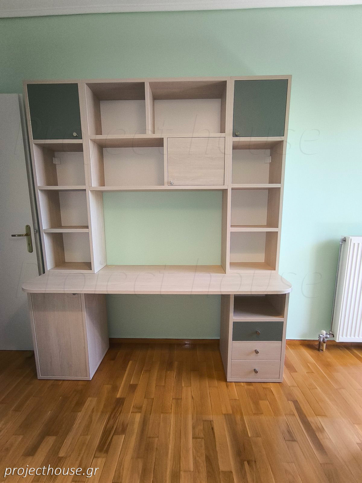 #410 - Γραφείο σύνθεση / συνολικό μήκος 165 εώς 210 cm