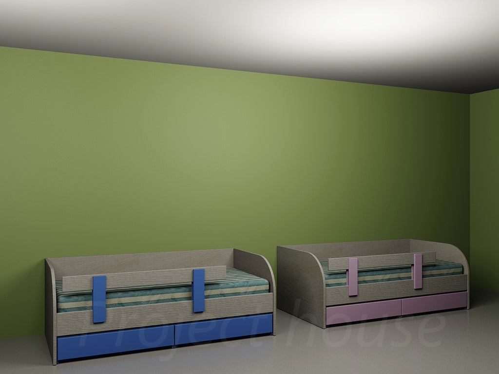 #103 - Κρεβάτι στυλ καναπέ με 2 συρτάρια