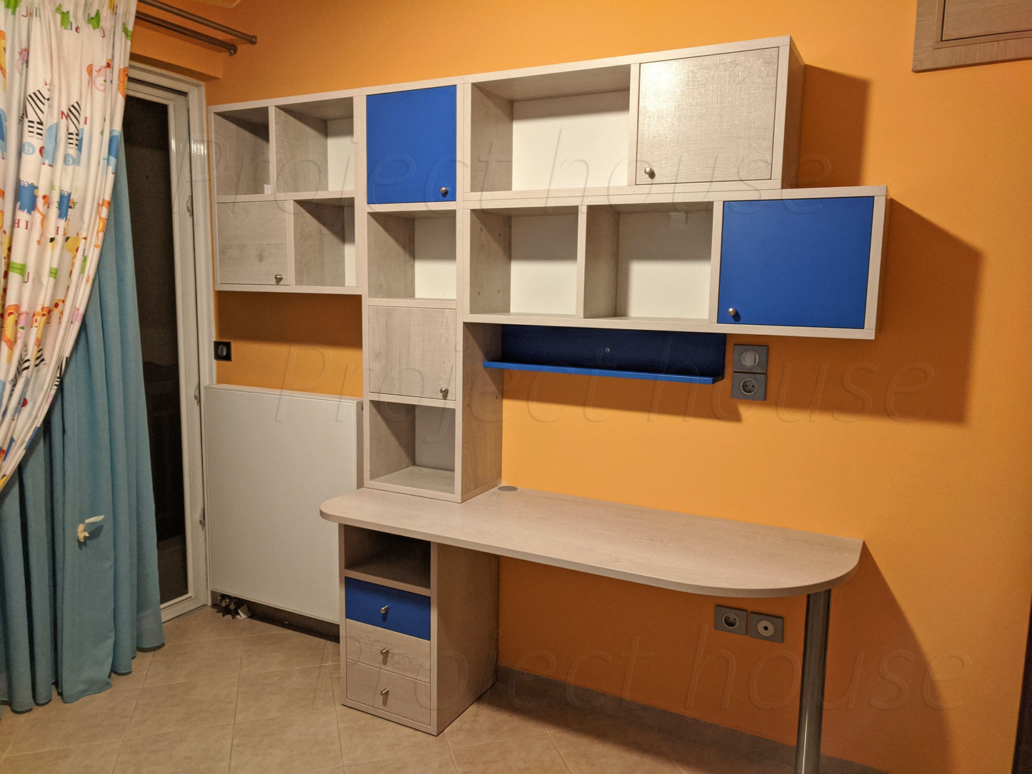 #401 - Γραφείο σύνθεση / συνολικό μήκος 200 εώς 250 cm (γραφείο 120 εώς 160 cm)
