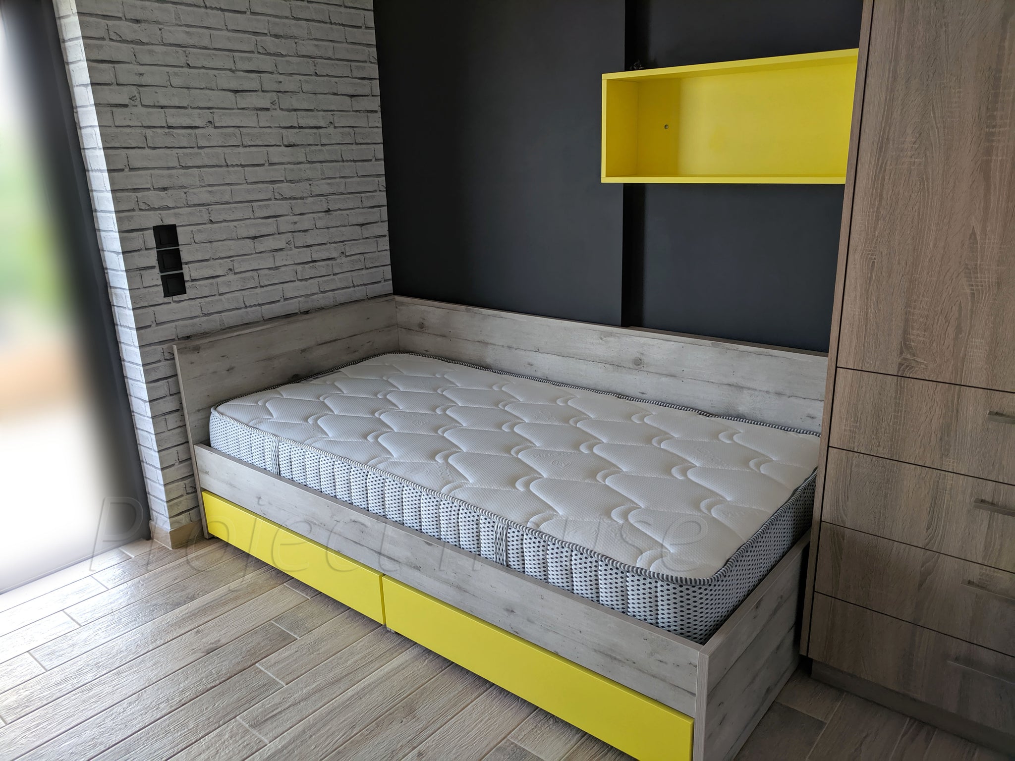 Εφηβικό κρεβάτι με συρτάρια