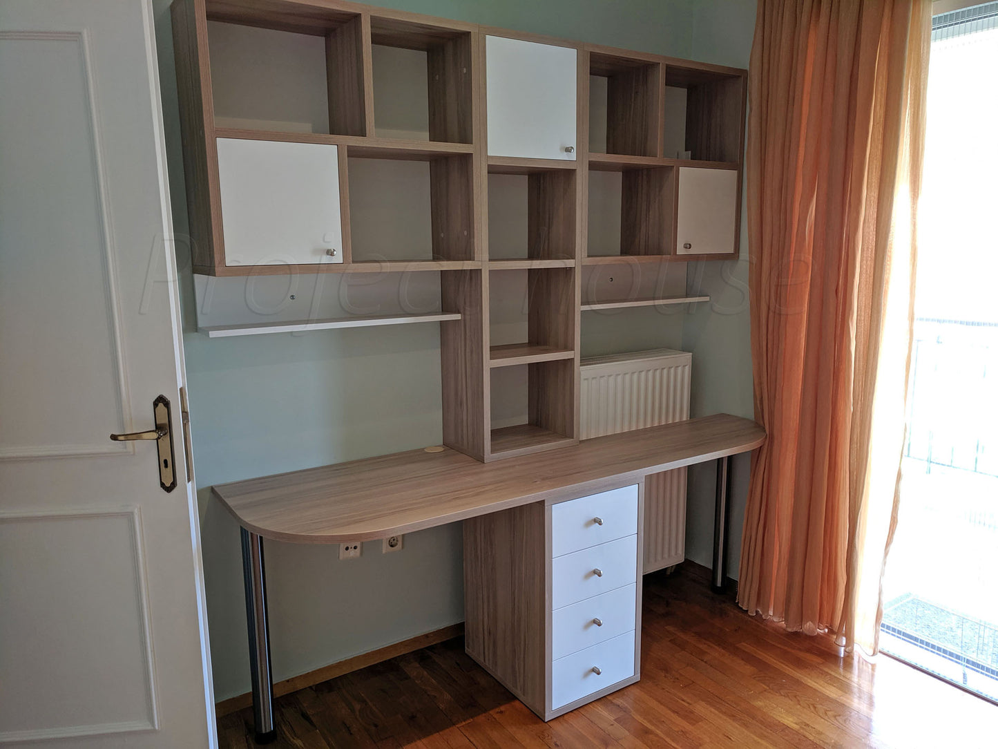 #801 - Γραφείο σύνθεση / συνολικό μήκος 190 εώς 220 cm