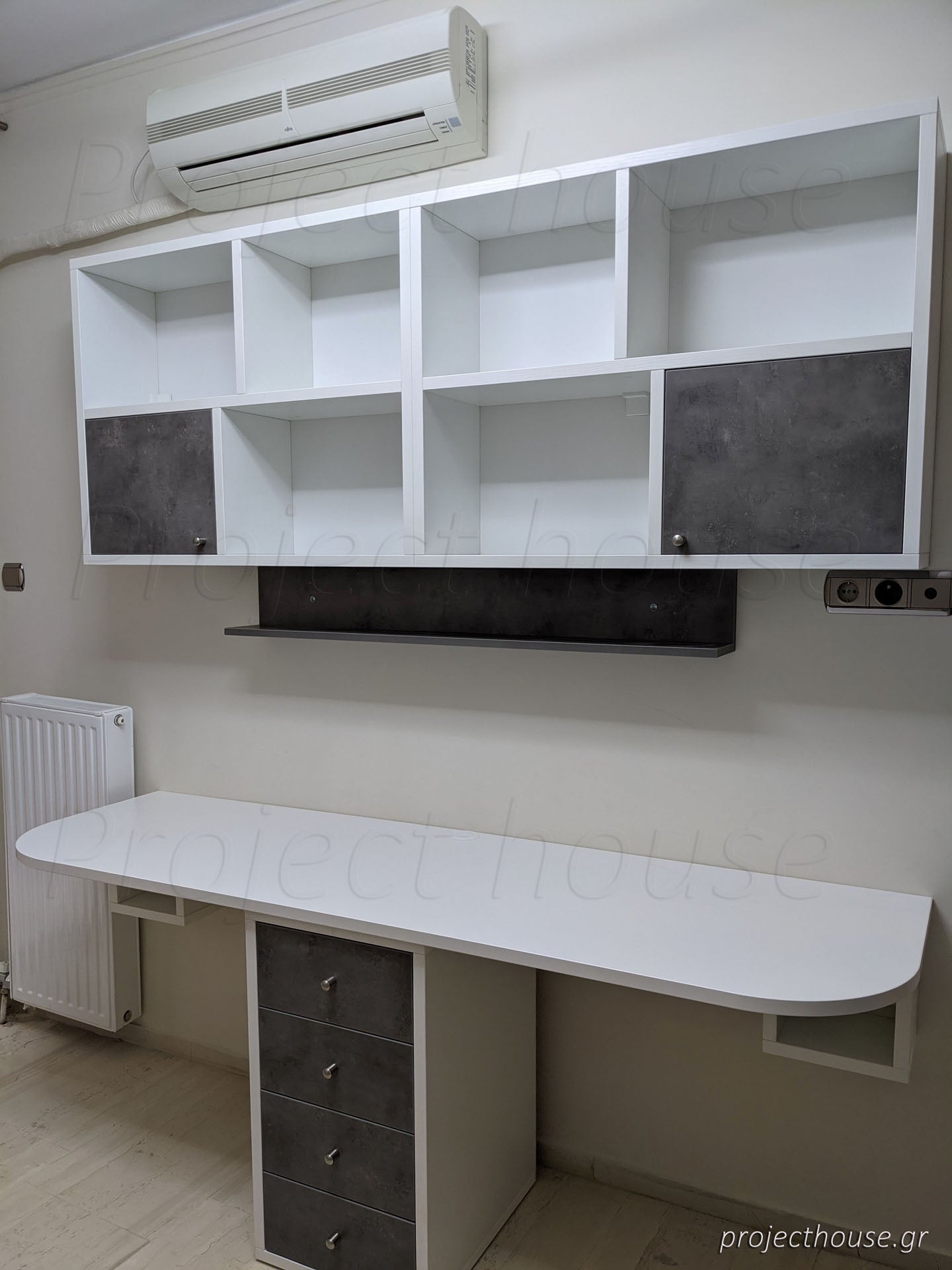 #802 - Γραφείο σύνθεση / συνολικό μήκος 165 εώς 195 cm