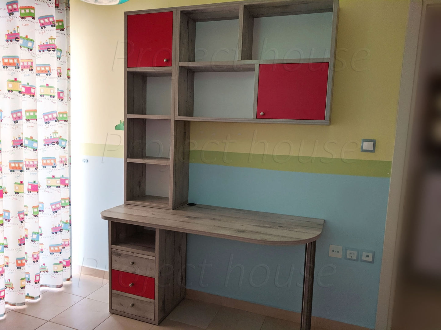 #403 - Γραφείο σύνθεση / συνολικό μήκος 120 εώς 155 cm