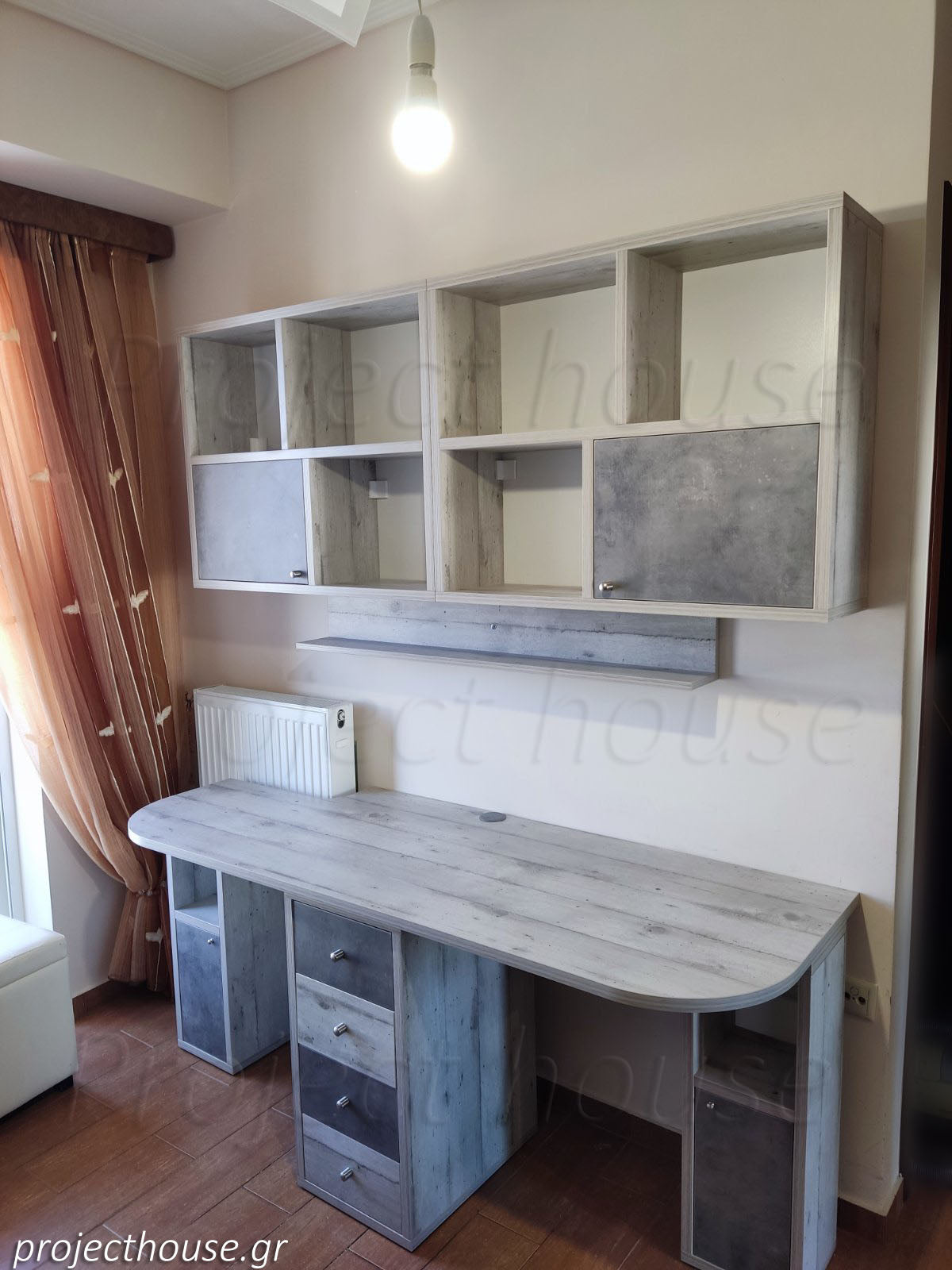 #802 - Γραφείο σύνθεση / συνολικό μήκος 165 εώς 195 cm