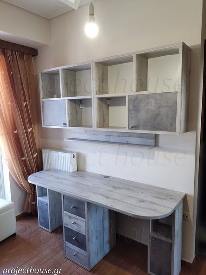 #802 - Γραφείο σύνθεση / συνολικό μήκος 165 εώς 195 cm