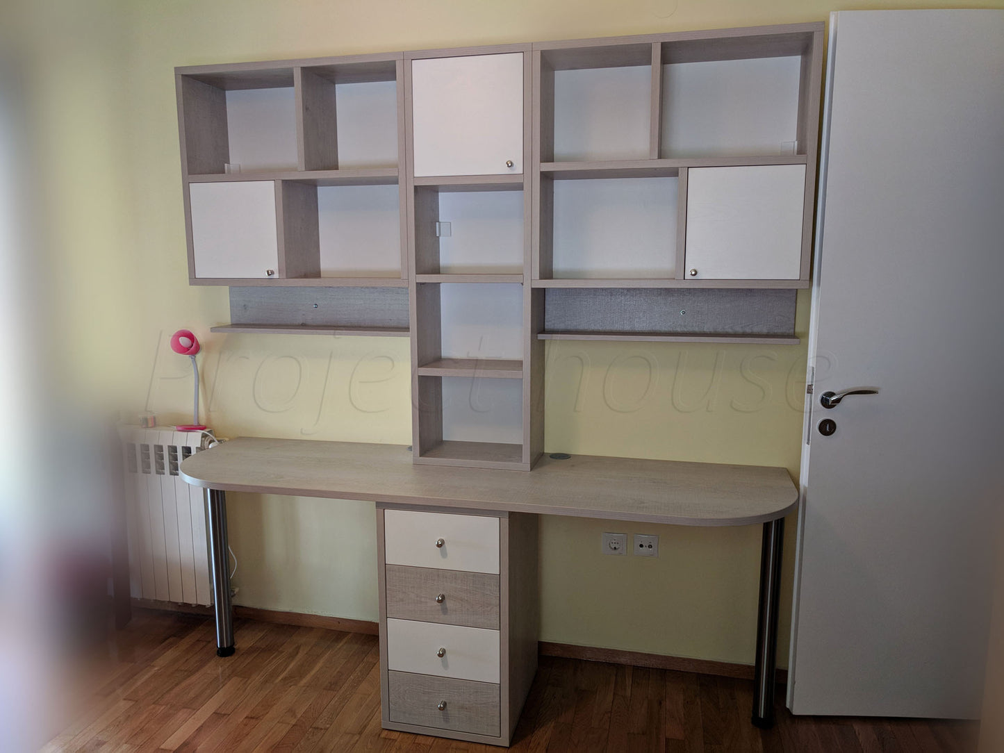 #801 - Γραφείο σύνθεση / συνολικό μήκος 190 εώς 220 cm
