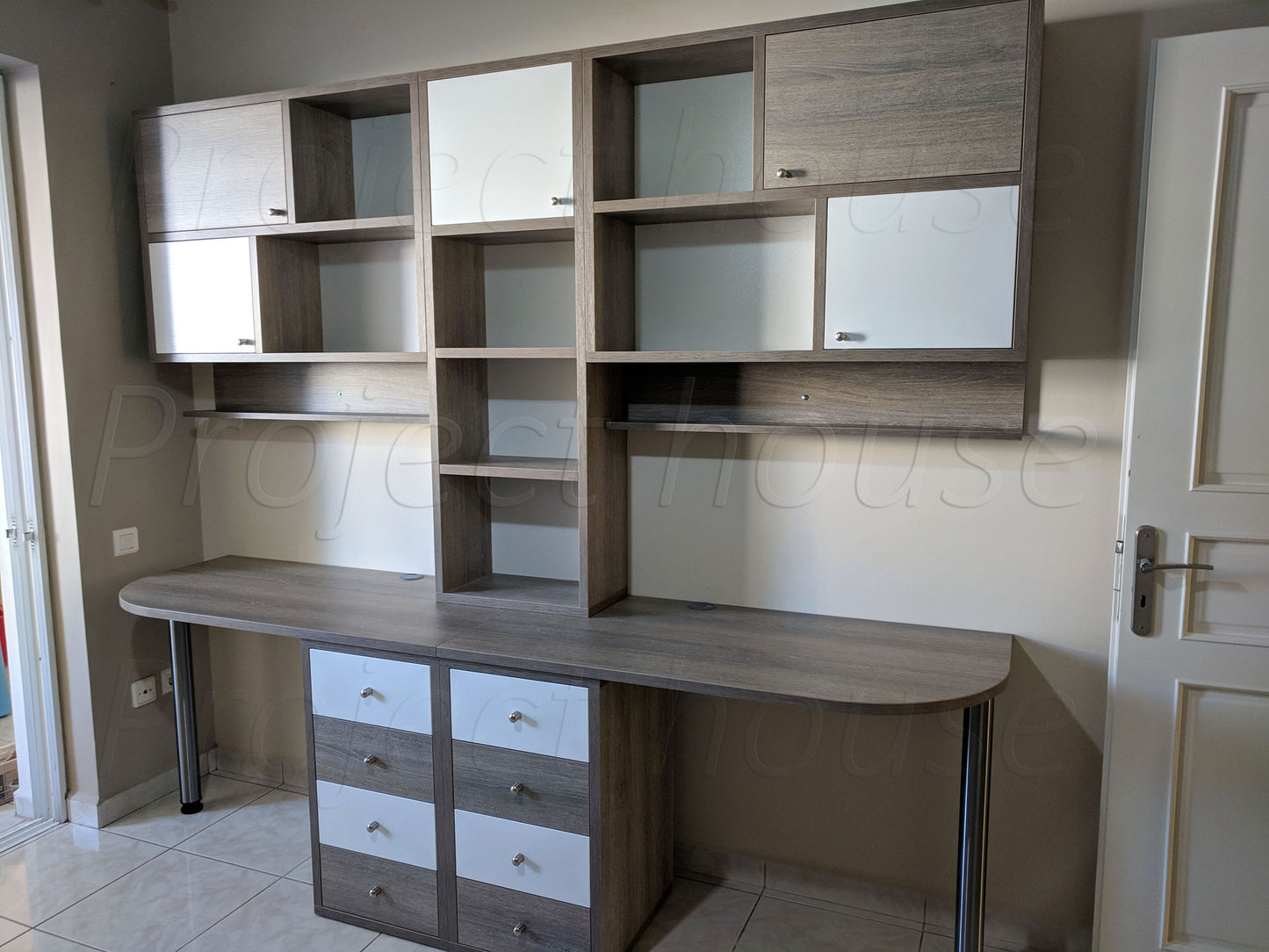 #803 - Γραφείο σύνθεση / συνολικό μήκος 220 εώς 260 cm