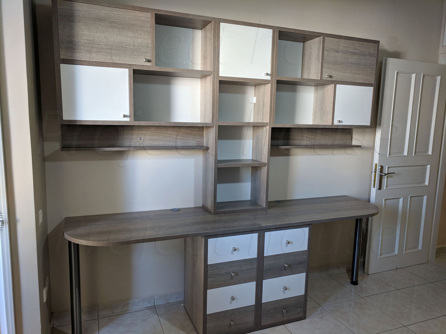 #803 - Γραφείο σύνθεση / συνολικό μήκος 220 εώς 260 cm