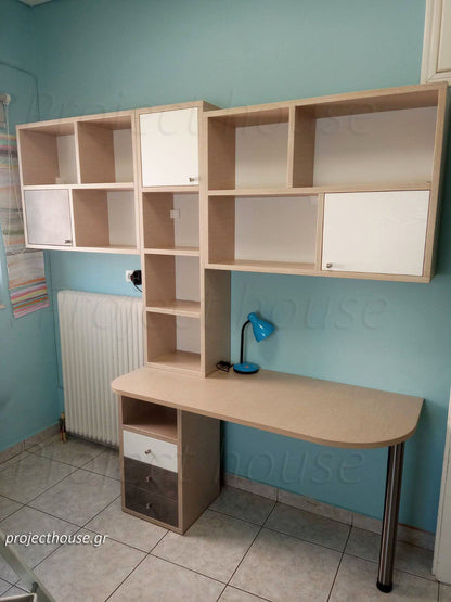 #401 - Γραφείο σύνθεση / συνολικό μήκος 200 εώς 250 cm (γραφείο 120 εώς 160 cm)